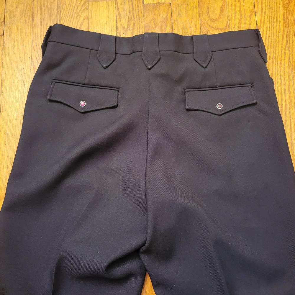 Mesquite Niver 34x31 Western Dress Pants Black Pearl Snap Vintage USA Rockabilly - Picture 5 of 7